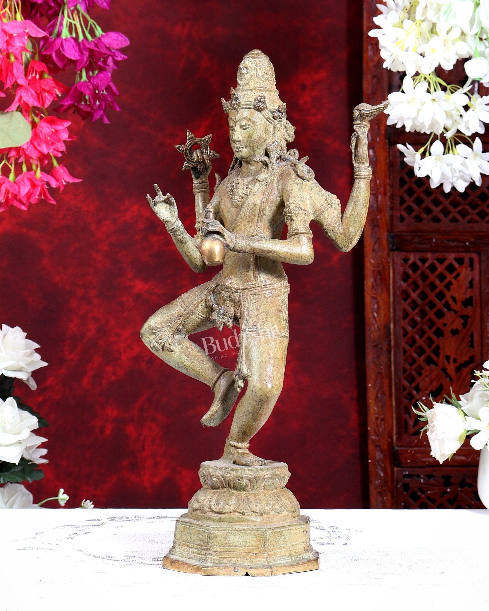 Pure Bronze Dancing Shiva – Balinese Masterpiece 18 inch - Budhshiv.com