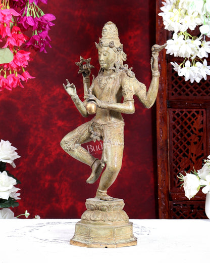 Pure Bronze Dancing Shiva – Balinese Masterpiece 18 inch - Budhshiv.com