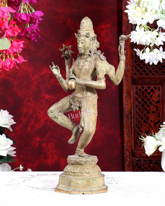 Pure Bronze Dancing Shiva – Balinese Masterpiece 18 inch - Budhshiv.com