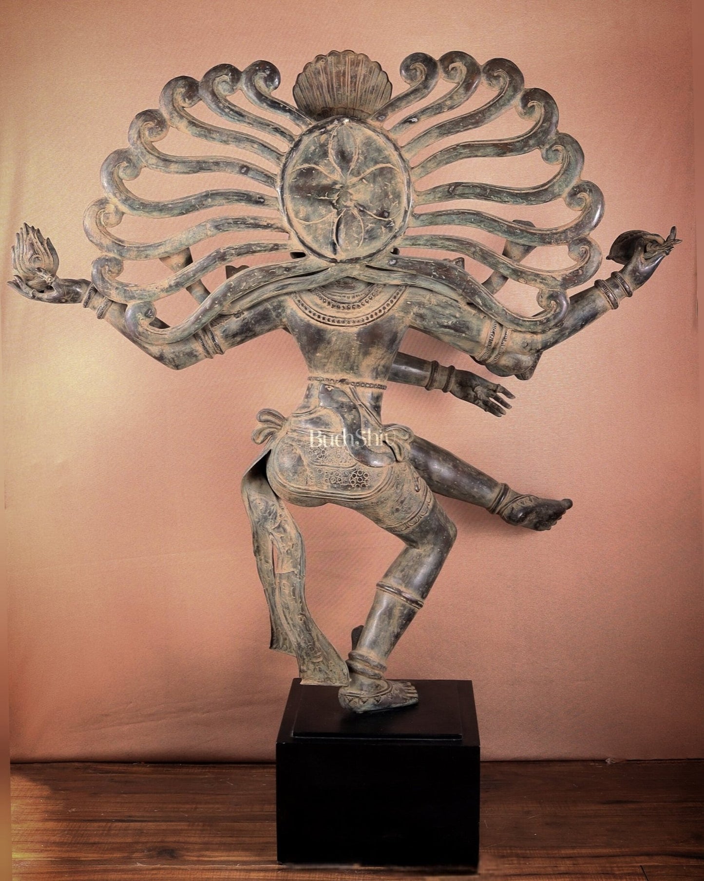 Pure Bronze Dancing Shiva Nataraja Sculpture 48 inch Rare find - Budhshiv.com
