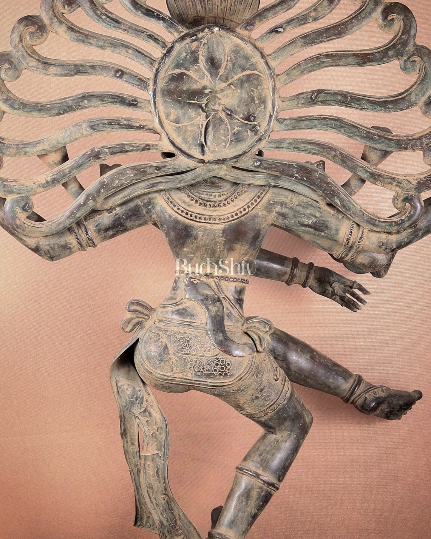 Pure Bronze Dancing Shiva Nataraja Sculpture 48 inch Rare find - Budhshiv.com