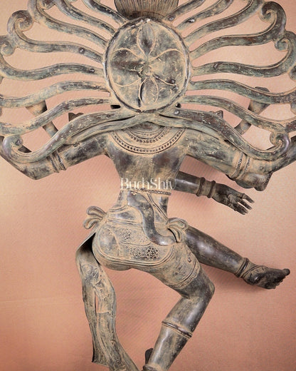 Pure Bronze Dancing Shiva Nataraja Sculpture 48 inch Rare find - Budhshiv.com