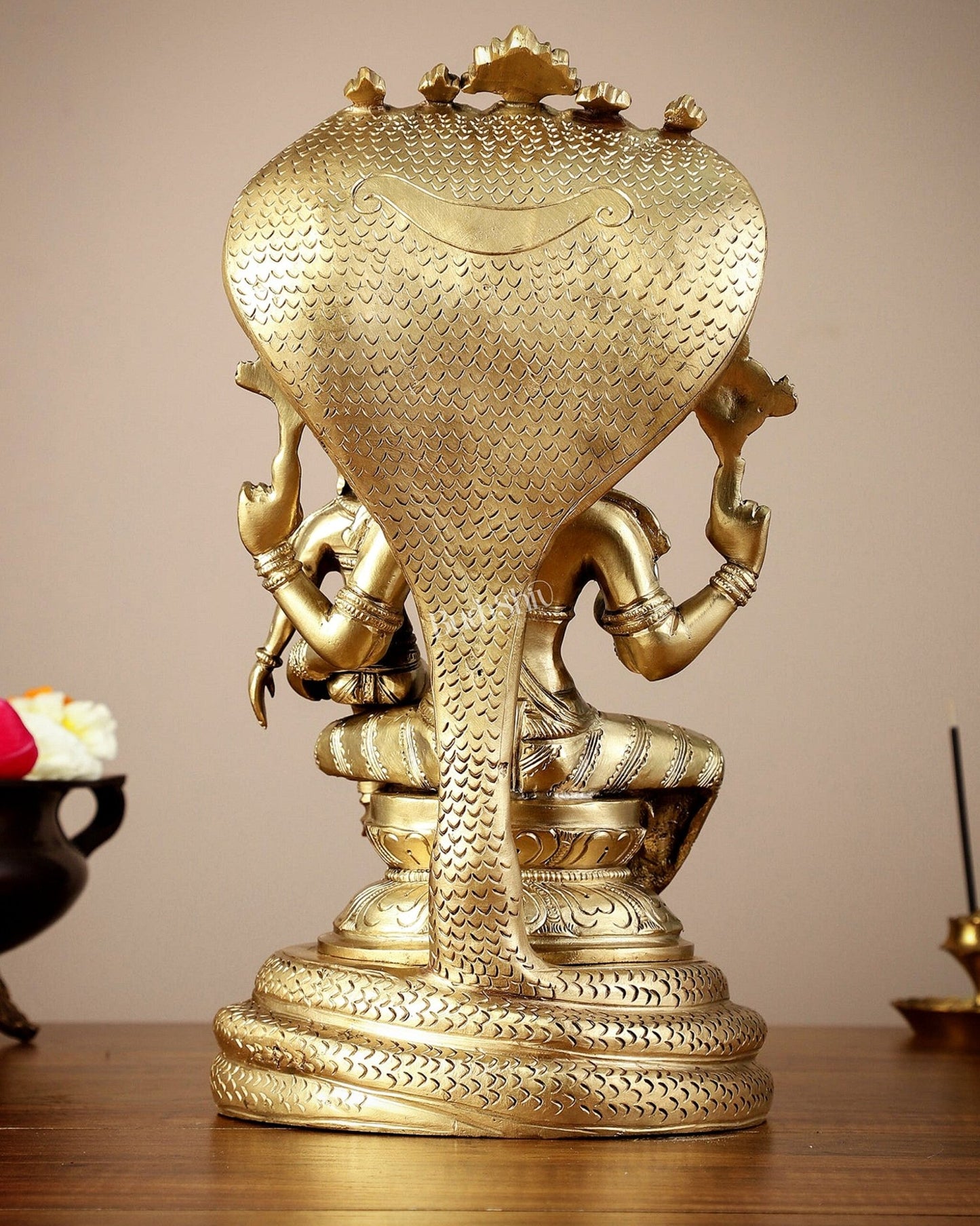 Pure Bronze Lakshmi Narsimha swamy Panchaloha Lost Wax 12 inch - Budhshiv.com