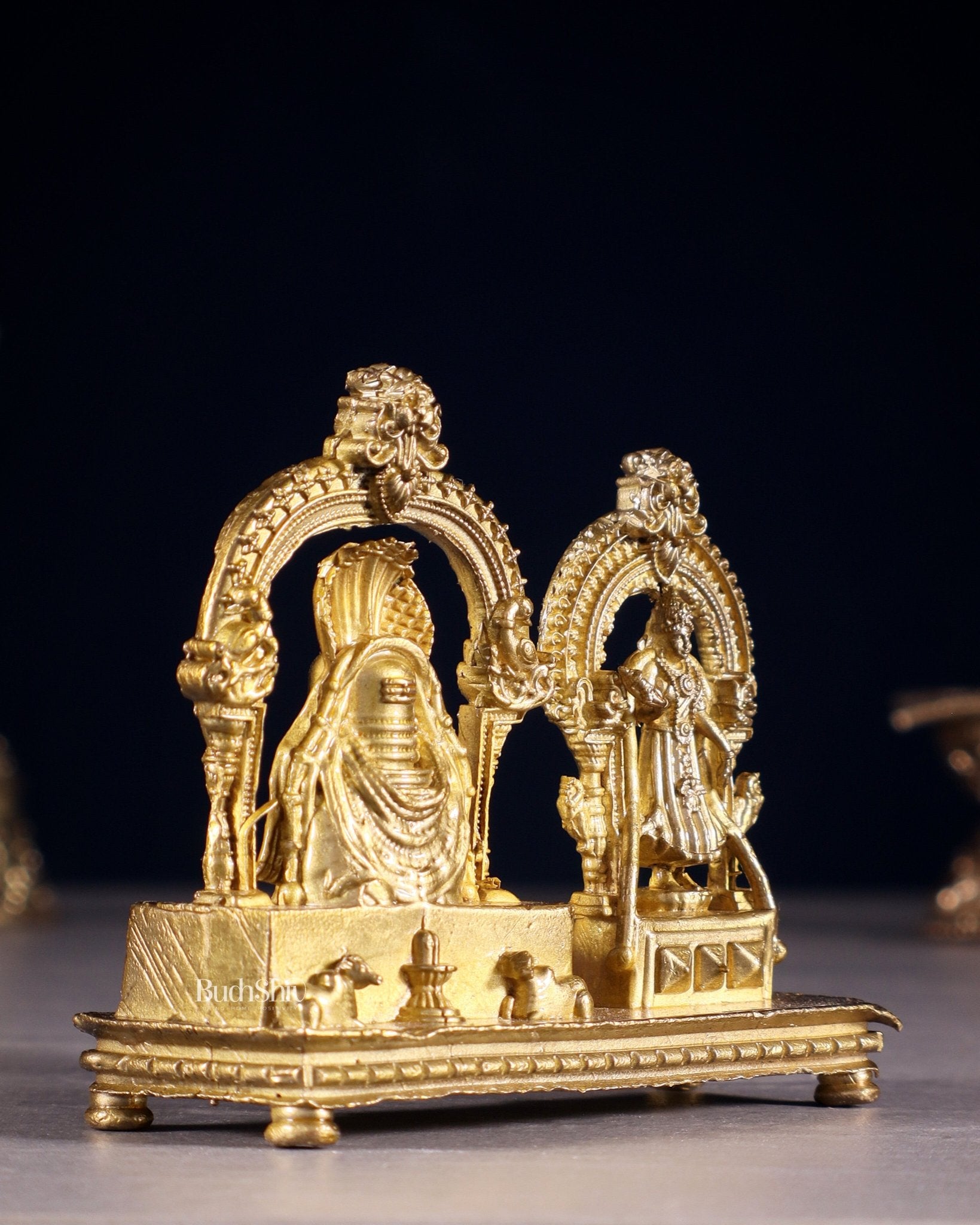 Pure Bronze Panchaloha Arunachaleswarar & Unnamalai Amman Idol Set – 2.5" - Budhshiv.com