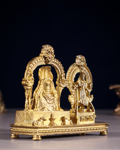 Pure Bronze Panchaloha Arunachaleswarar & Unnamalai Amman Idol Set – 2.5" - Budhshiv.com
