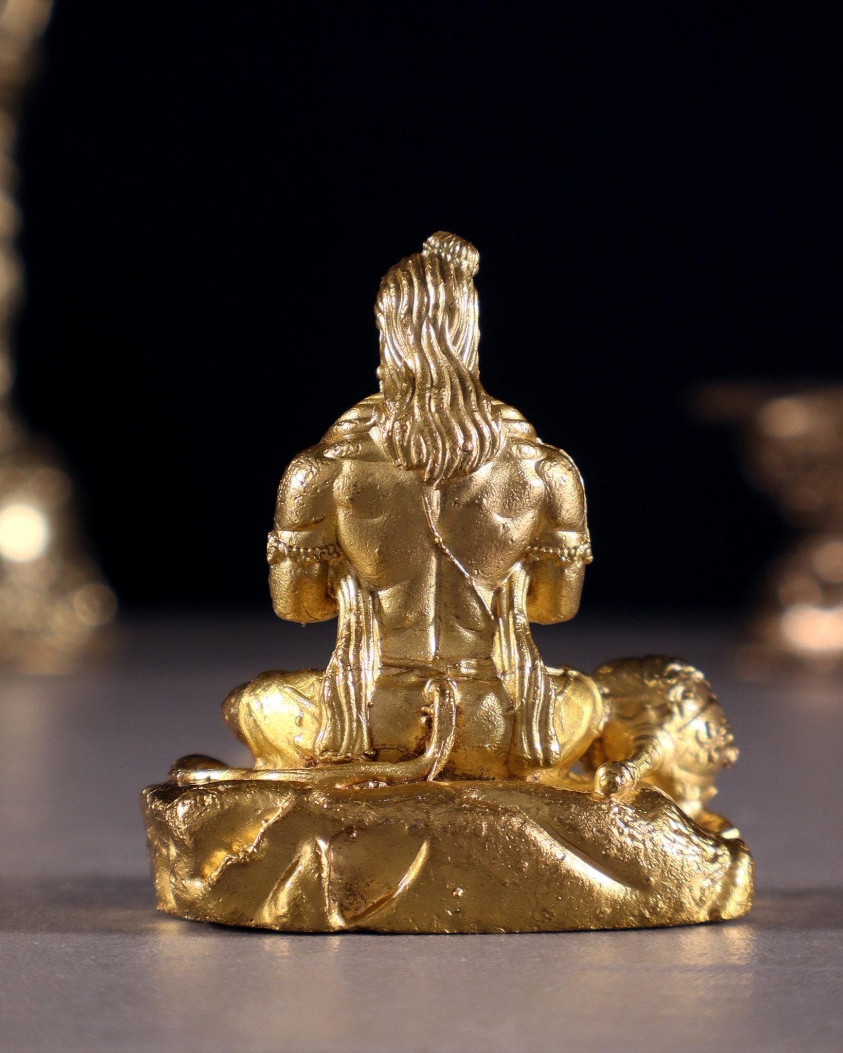 Pure Bronze Panchaloha Miniature Hanuman Idol in Anjali Mudra – 1.5" - Budhshiv.com