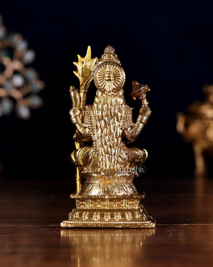 Pure Bronze Rajarajeshwari Lalita Devi Idol | 3" (7.6 cm) Panchaloha Tripura Sundari - Budhshiv.com