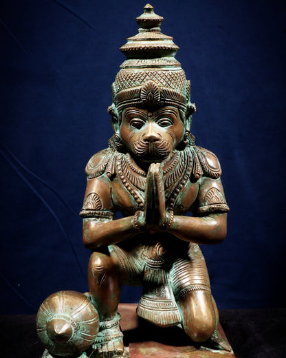 Pure Bronze Ramar Set (Ram Darbar) – Vintage Chola Patina 29", 85 kgs. - Budhshiv.com