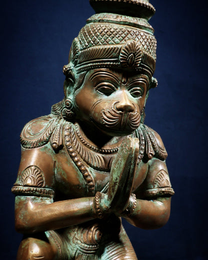 Pure Bronze Ramar Set (Ram Darbar) – Vintage Chola Patina 29", 85 kgs. - Budhshiv.com