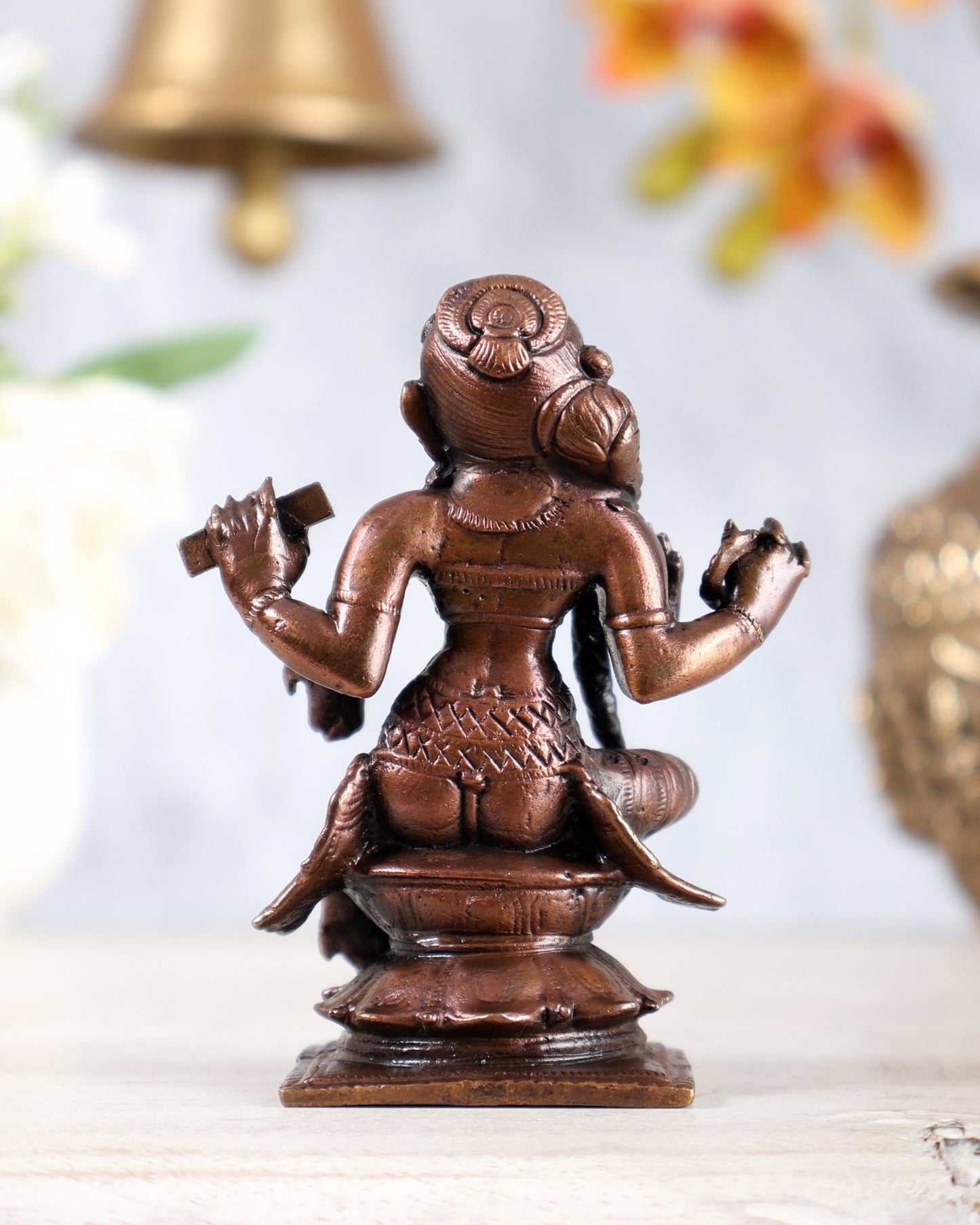 Pure copper Bala Tripura Sundari Balambika idol 3.5" - Budhshiv.com