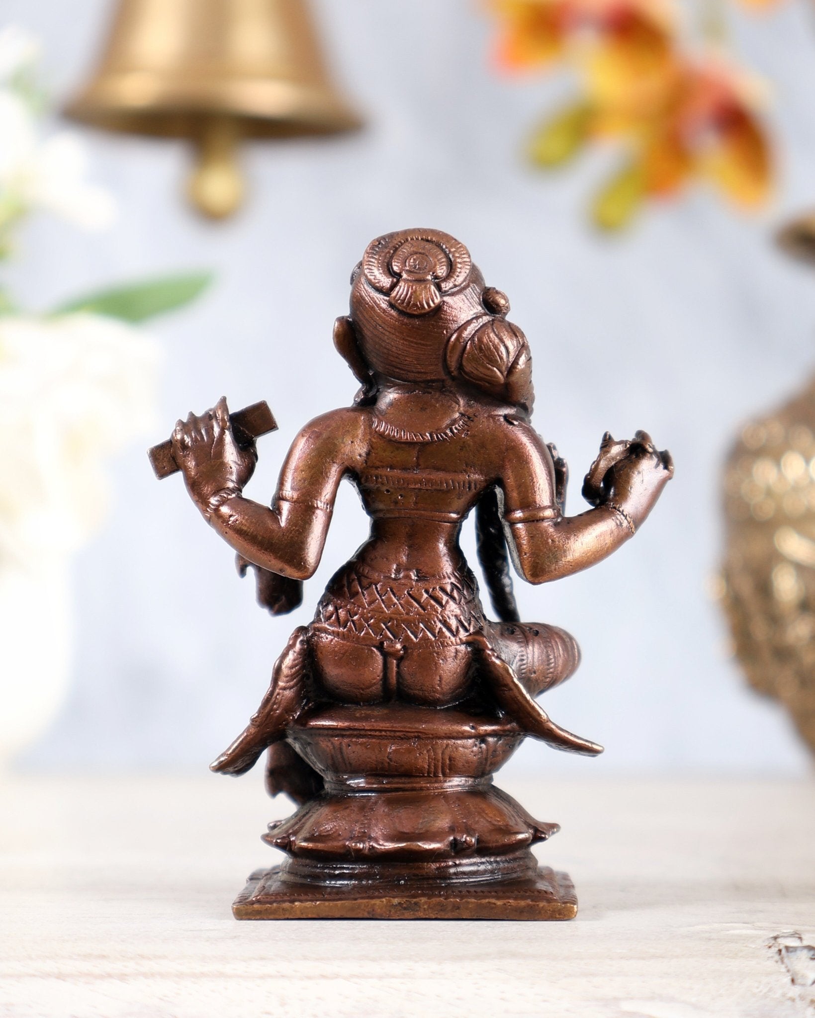 Pure copper Bala Tripura Sundari Balambika idol 3.5" - Budhshiv.com