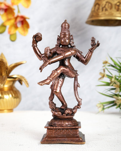 Pure Copper Dancing Shiva Idol – Divine Nataraja Sculpture (6 Inches) - Budhshiv.com