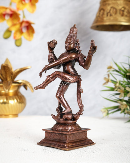 Pure Copper Dancing Shiva Idol – Divine Nataraja Sculpture (6 Inches) - Budhshiv.com