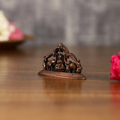 Pure Copper Gajalakshmi Idol Symbol | 1.5 Inch - Budhshiv.com
