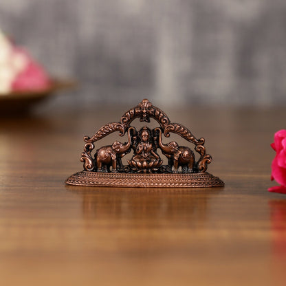 Pure Copper Gajalakshmi Idol Symbol | 1.5 Inch - Budhshiv.com