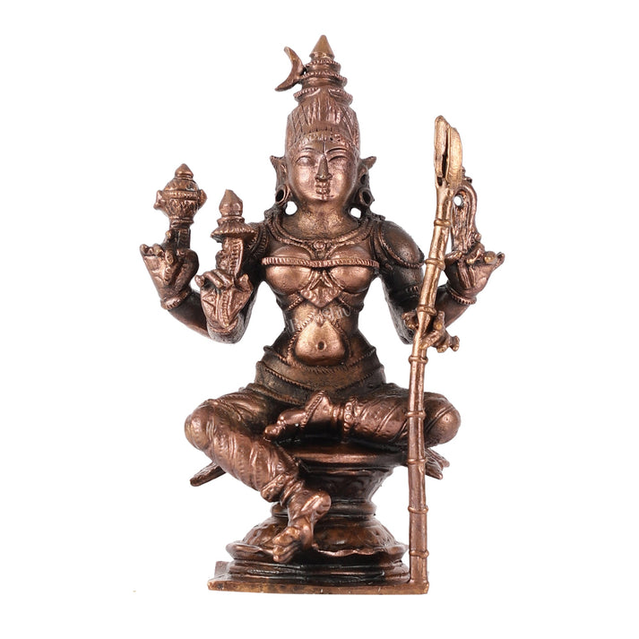 Pure Copper lalita Devi Rajarajeshwari Idol - 4 Inch – Budhshiv.com