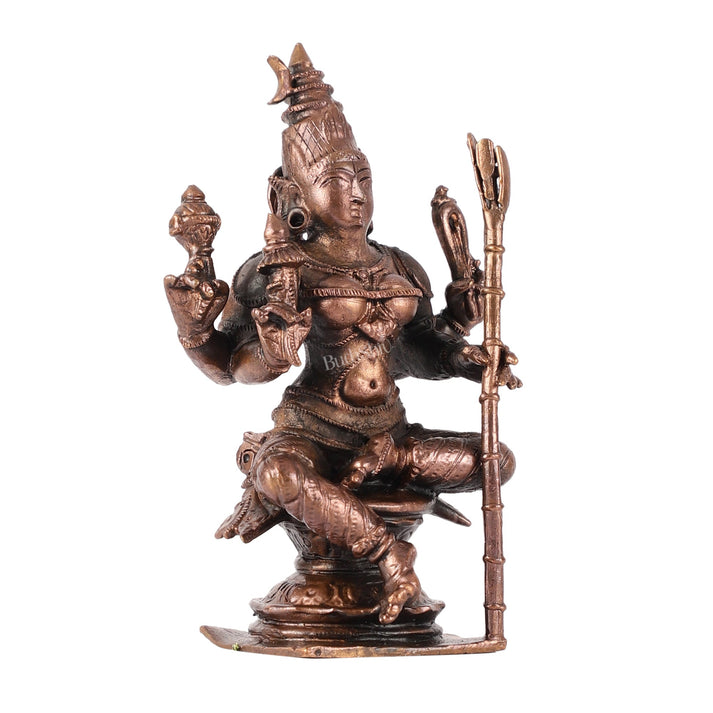 Pure Copper lalita Devi Rajarajeshwari Idol - 4 Inch – Budhshiv.com