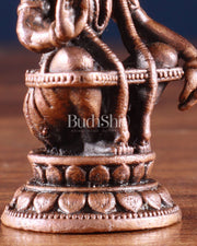 Pure Copper Lord Ayyappa Swamy Idol – 2 Inch, - Budhshiv.com