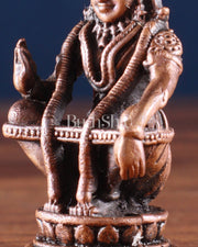 Pure Copper Lord Ayyappa Swamy Idol – 2 Inch, - Budhshiv.com