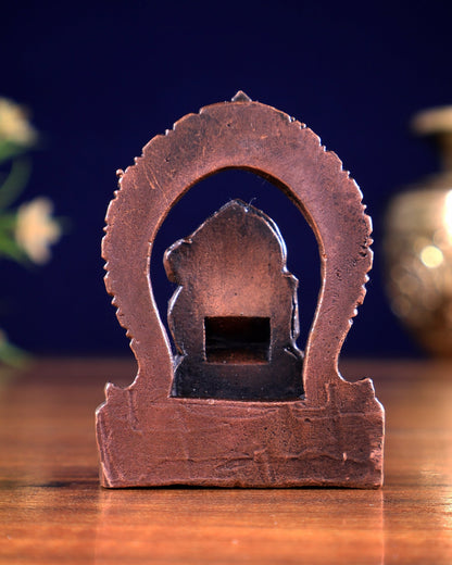 Pure Copper Lord Hanuman Sitting in Meditation – Miniature Idol - Budhshiv.com