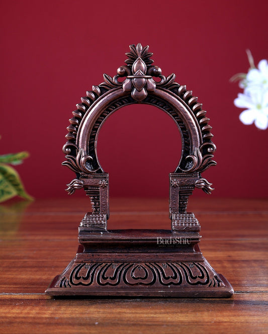 Pure Copper Miniature Prabhavali Peetam (Singhasan) - Budhshiv.com