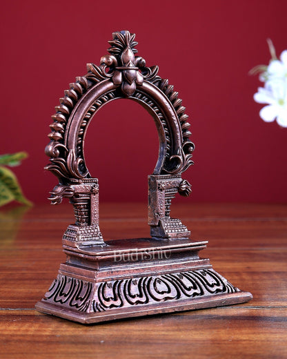 Pure Copper Miniature Prabhavali Peetam (Singhasan) - Budhshiv.com