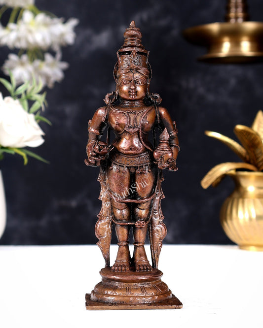 Pure Copper Panduranga Vitthal Idol 7 inch - Budhshiv.com