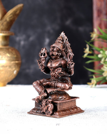Pure Copper Pratyangira Devi Solid Idol for Daily Pooja - Budhshiv.com