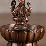 Pure Copper Rajarajeshwari Lalita Devi Urli Oil Lamps - 3 Inches - Budhshiv.com