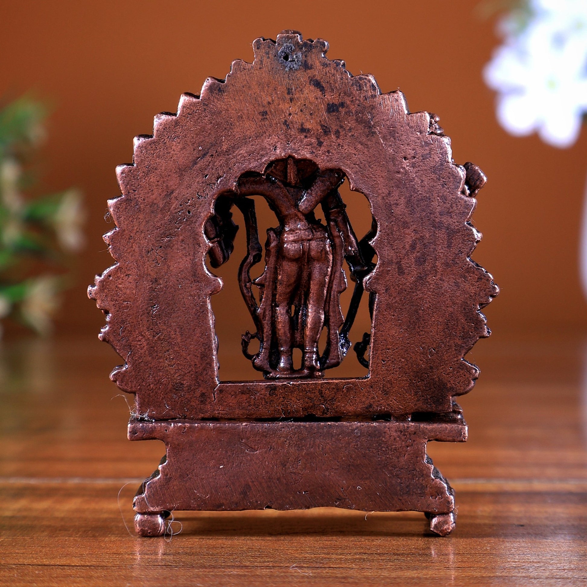 Pure Copper Ram Darbar Miniature Idol Set | Lord Ram Sita Lakshman Hanuman Murti - Budhshiv.com