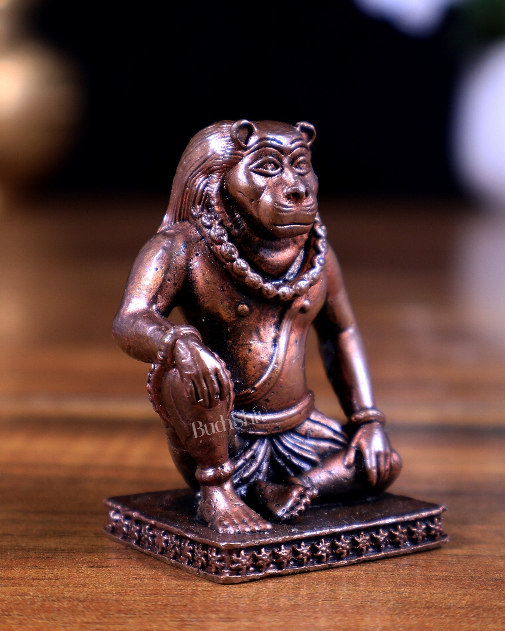 Pure Copper Shanta Narasimha idol 2 inch - Budhshiv.com