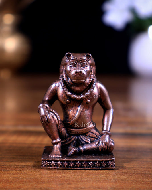 Pure Copper Shanta Narasimha idol 2 inch - Budhshiv.com