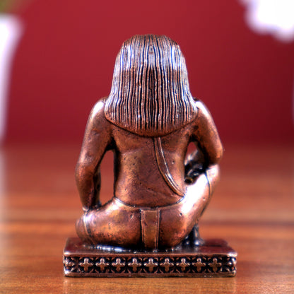 Pure Copper Shanta Narasimha Miniature Idol – Sacred Calm 2 inch - Budhshiv.com