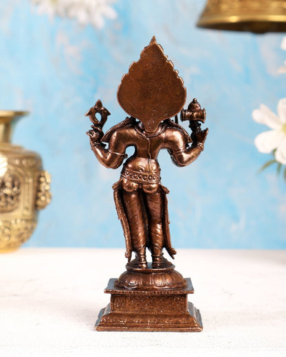 Pure Copper Standing Mariamman Shakti Idol – Divine Goddess Statue (5 Inches) - Budhshiv.com