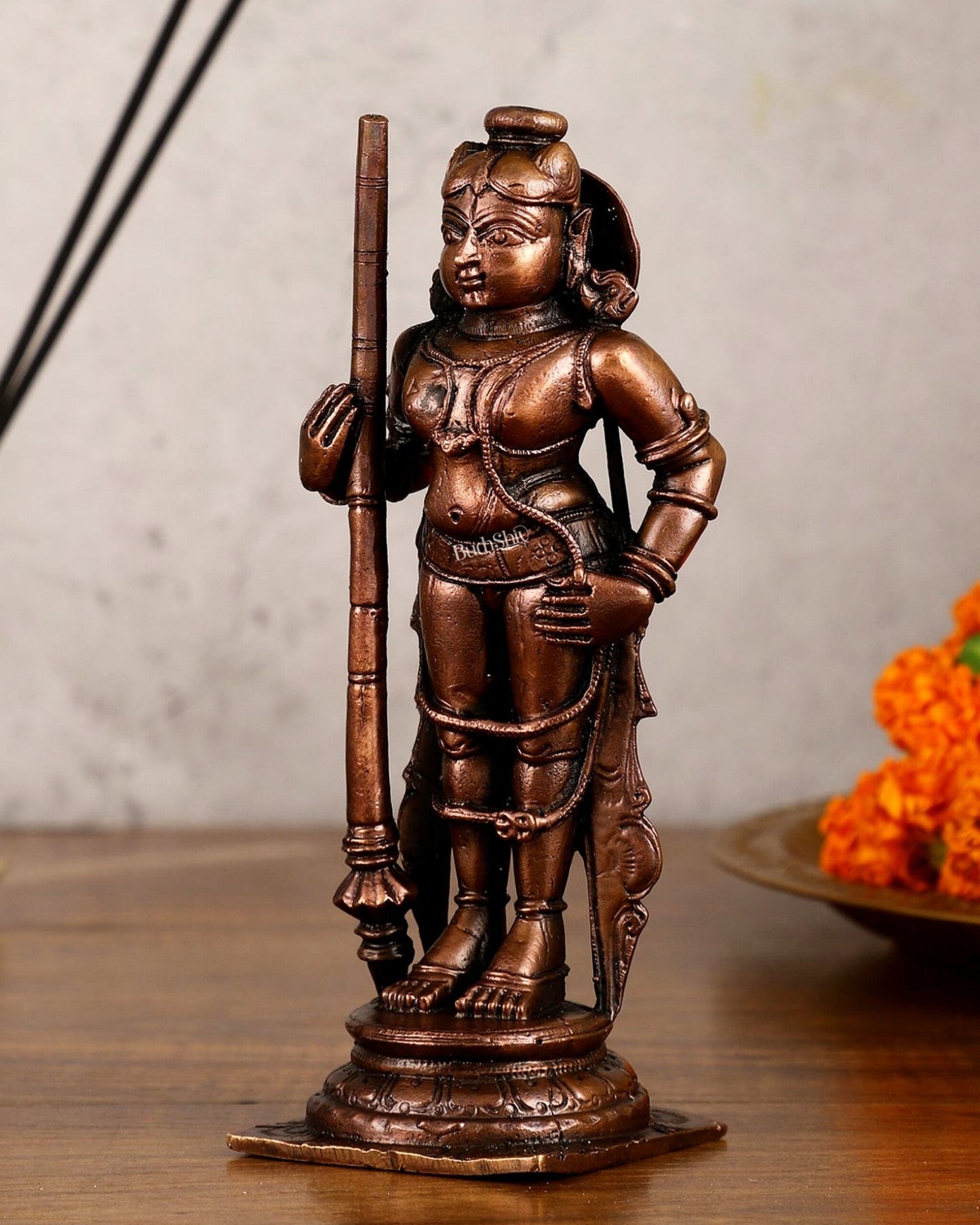 Pure Copper Udupi Krishna Idol | Height 6 inch - Budhshiv.com