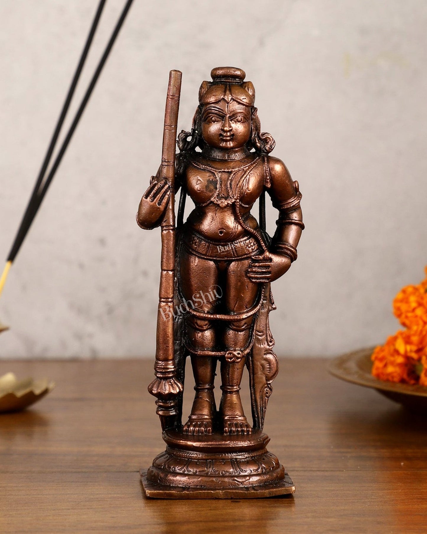 Pure Copper Udupi Krishna Idol | Height 6 inch - Budhshiv.com