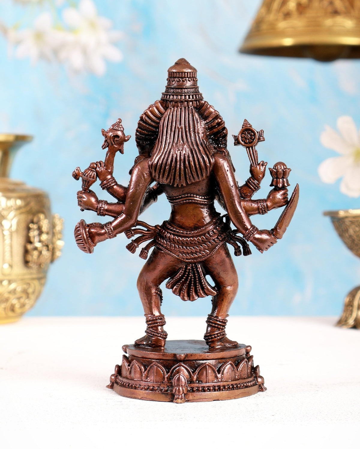 Ugra Roop Pure Copper Ugra Narasimha Idol – Mayapur Roop Divine Protection Statu ...