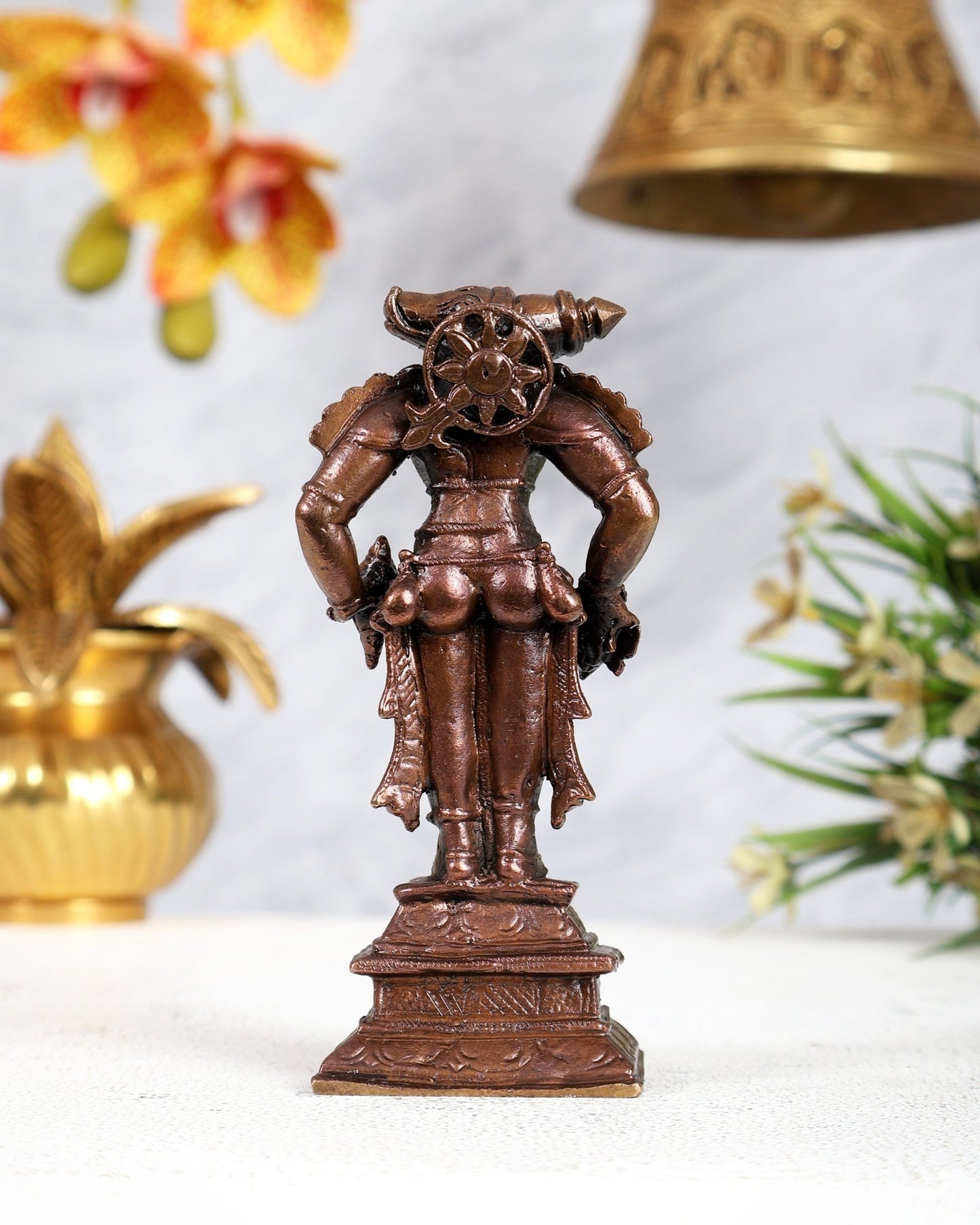 Pure Copper Varaha Swamy Idol – Divine Vishnu Avatar Sculpture (4.5 Inches) - Budhshiv.com