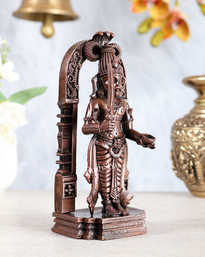 Pure Copper Vetoba (Vetal) Bhairava Idol – Shaivite Kshetrapal Guardian Deity Sculpture - Budhshiv.com