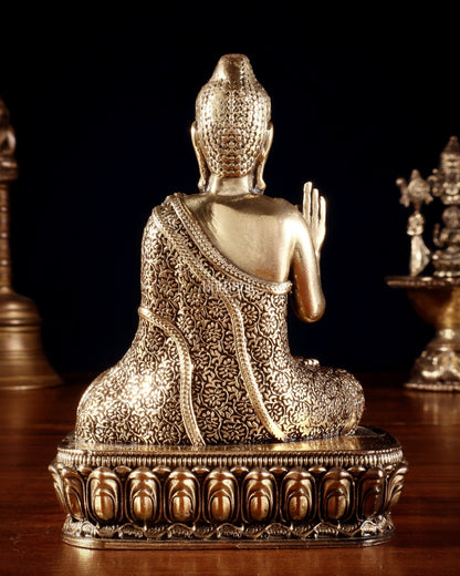 Pure Superfine Brass Blessing Buddha Idol 4" - Budhshiv.com