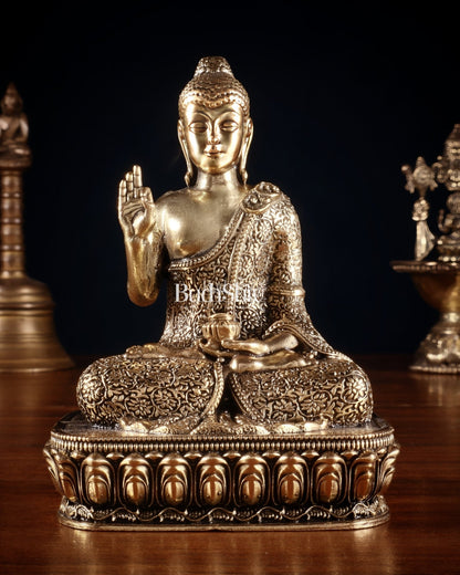 Pure Superfine Brass Blessing Buddha Idol 4" - Budhshiv.com