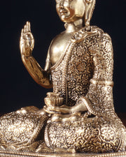 Pure Superfine Brass Blessing Buddha Idol 4" - Budhshiv.com