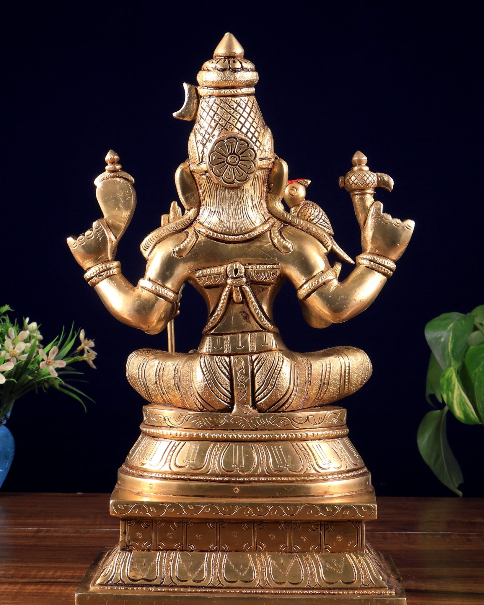 Rajarajeshwari Lalita Devi, Kamakshi, Brass idol 12" - Budhshiv.com