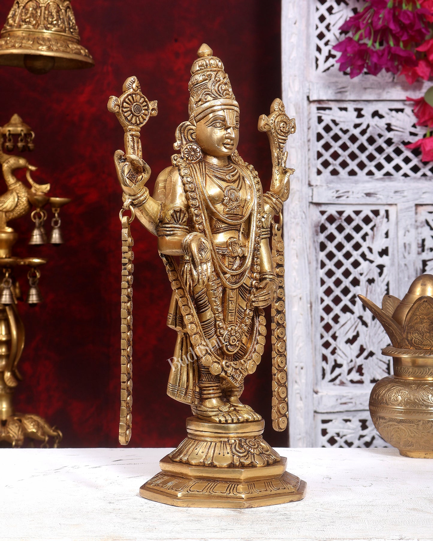 Brass Superfine Tirupati Balaji Idol – 14.5 Inch enhanced carvings