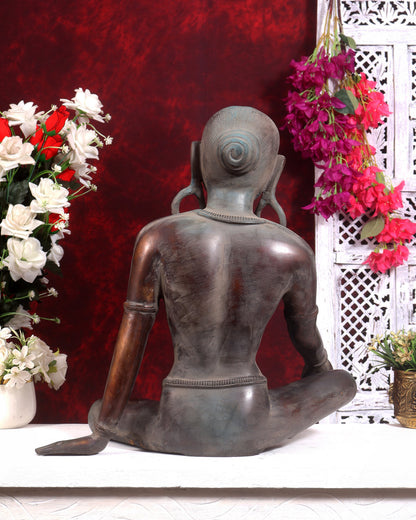 Brass Large Parvati Idol – Tibetan Style, 19 Inch