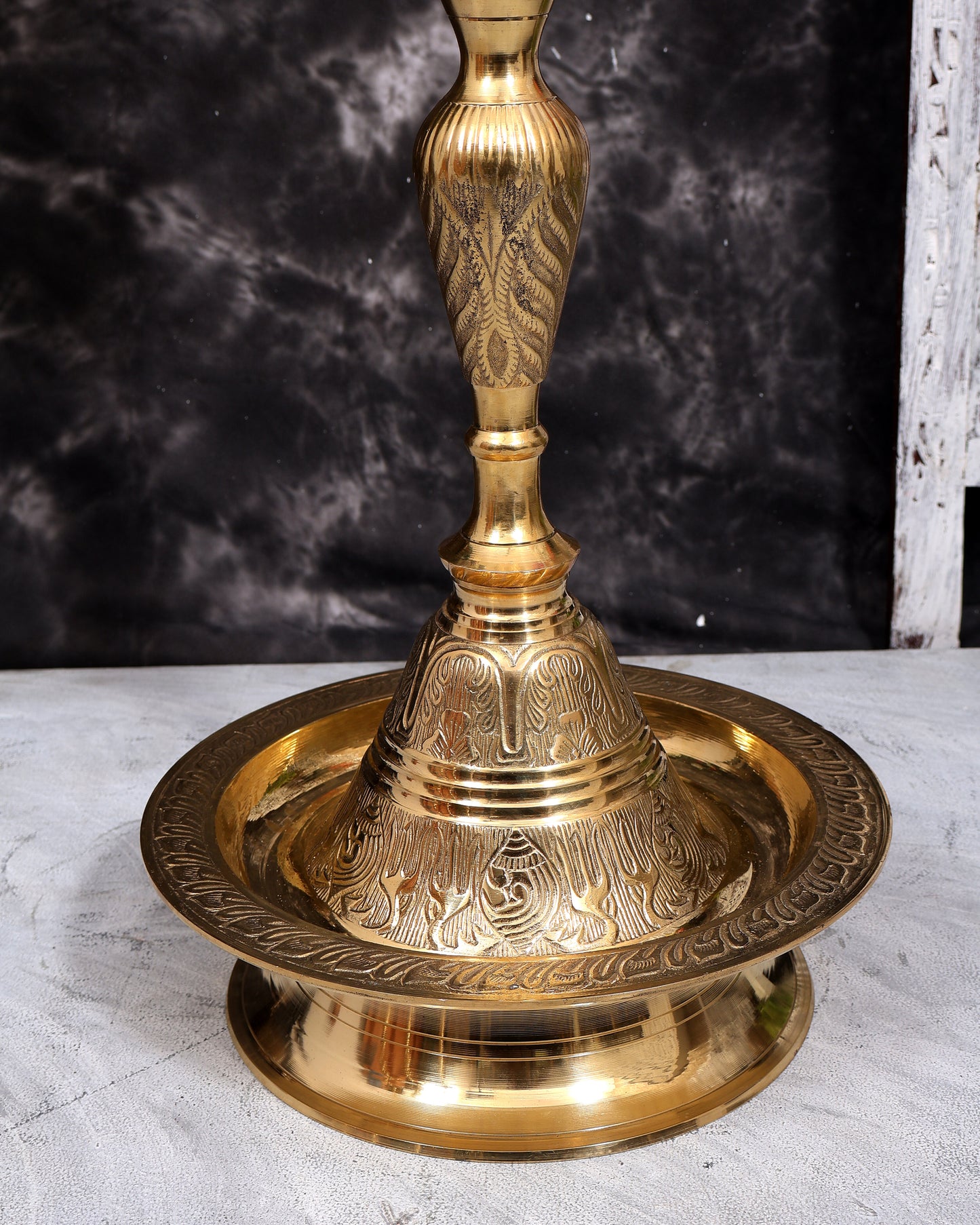 Brass Large Peacock Samai Inauguration Lamp (Pair) 51 inch