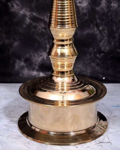 Brass Large Peacock Samai Inauguration Lamp (Pair) 54 inch