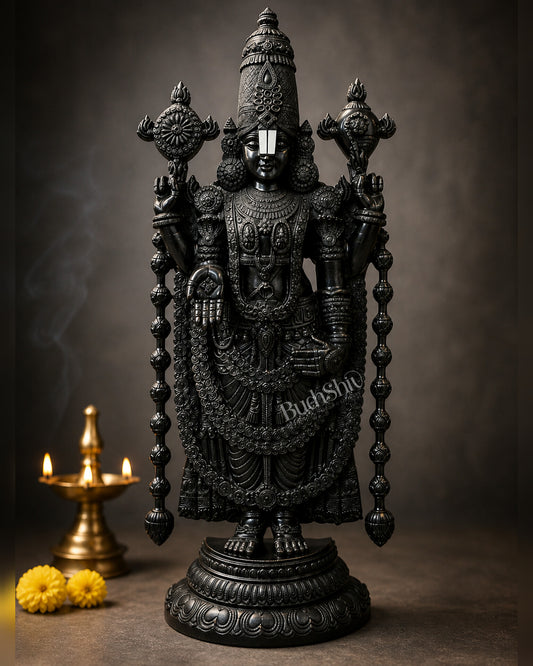 Brass Tirupati Balaji Statue | Lord Venkateshwara swamy | 48 inch full black