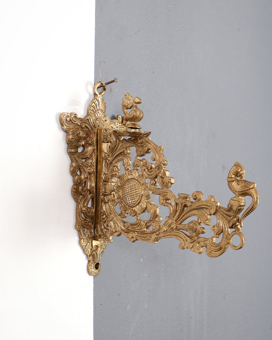 Premium Brass Wall Hanging Bracket for Lamps or Bells – Bird Design 9 inch