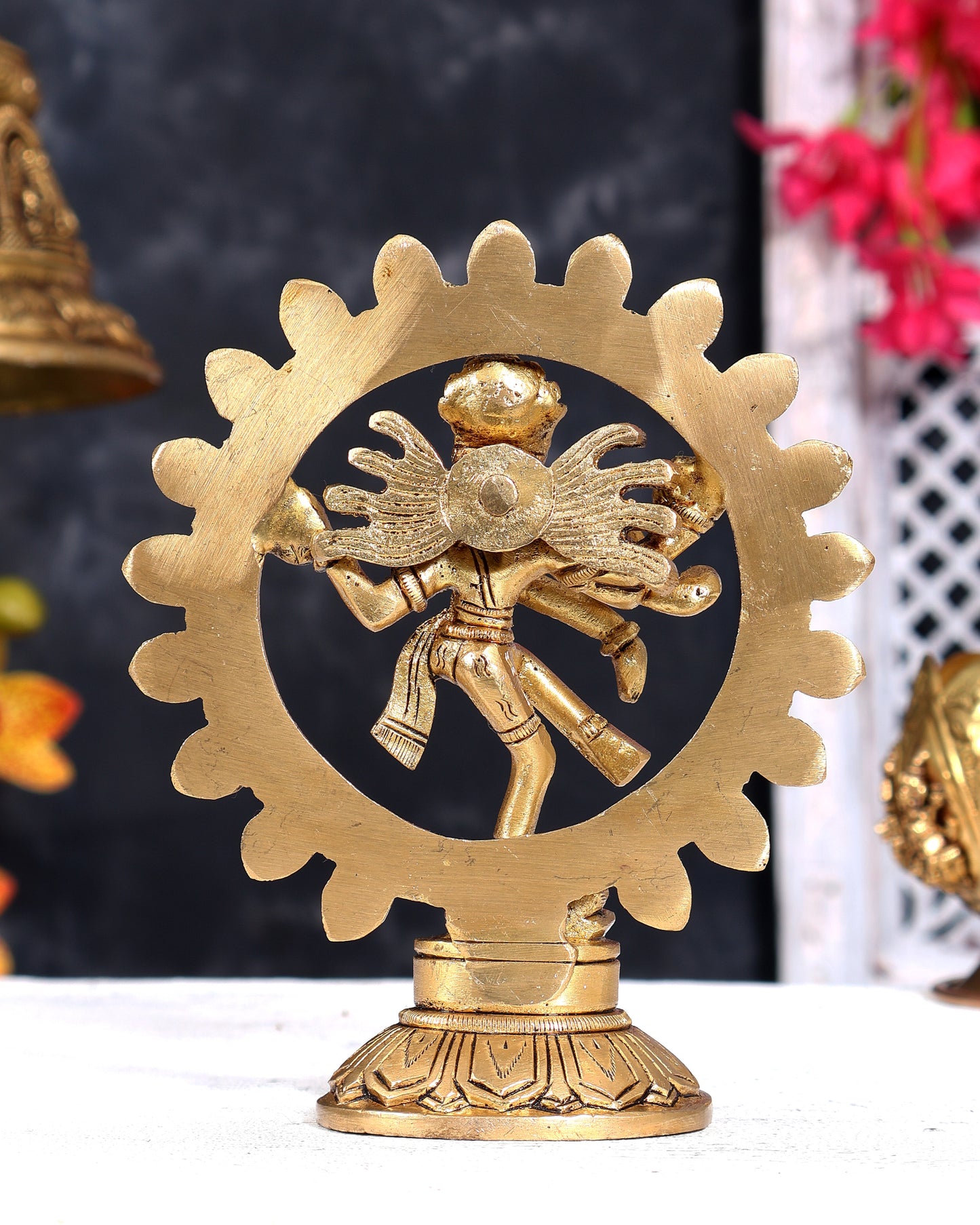 Small Brass Highly Detailed Nataraja Statue 6 inch